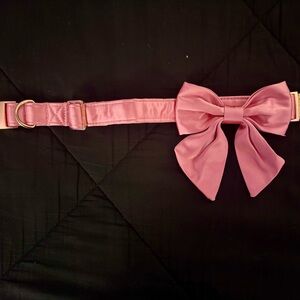 Pink Satin Bow Belt